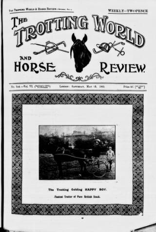 cover page of Trotting World and Horse Review published on May 13, 1905